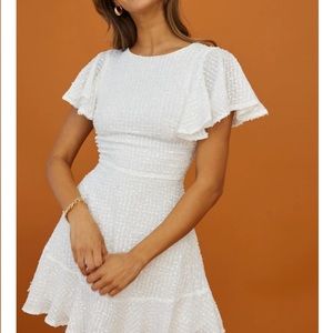 Selfie Leslie white dress NWT
